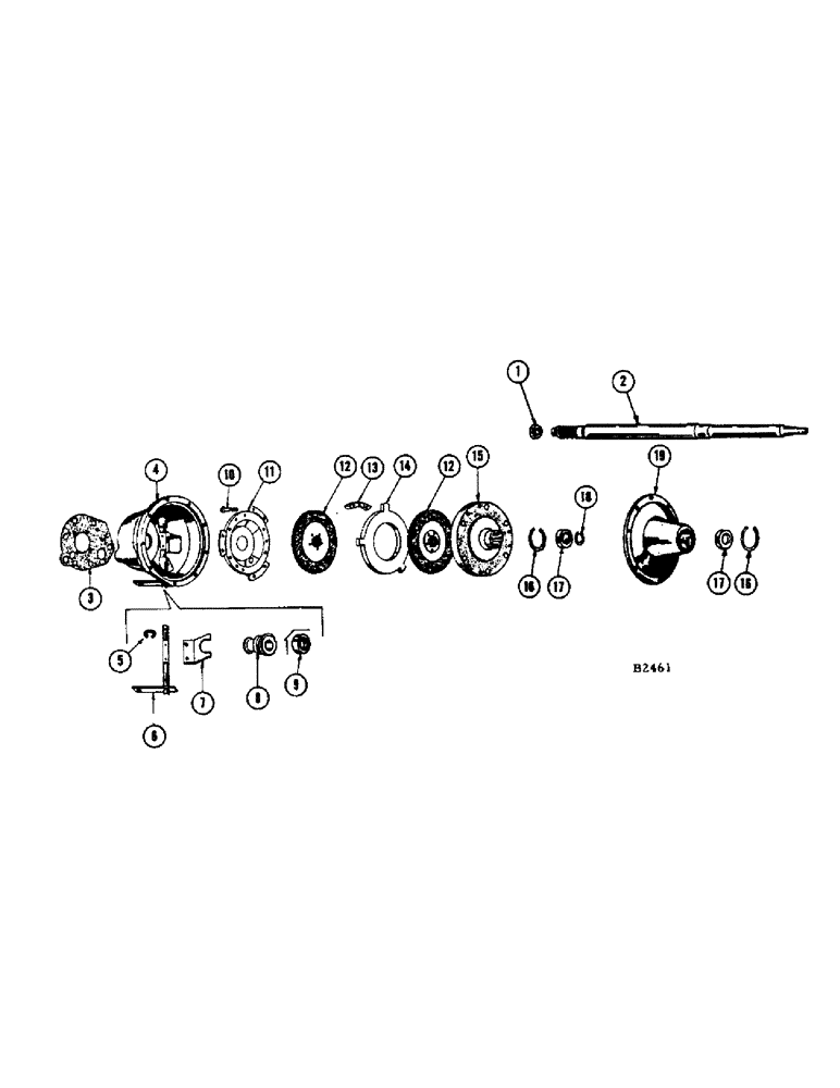 Схема запчастей Case IH 1160 - (20) - CLUTCH SHAFT AND HOUSING, VAR. SPEED TRACTION DRIVE SHEAVES (18) - CLUTCH