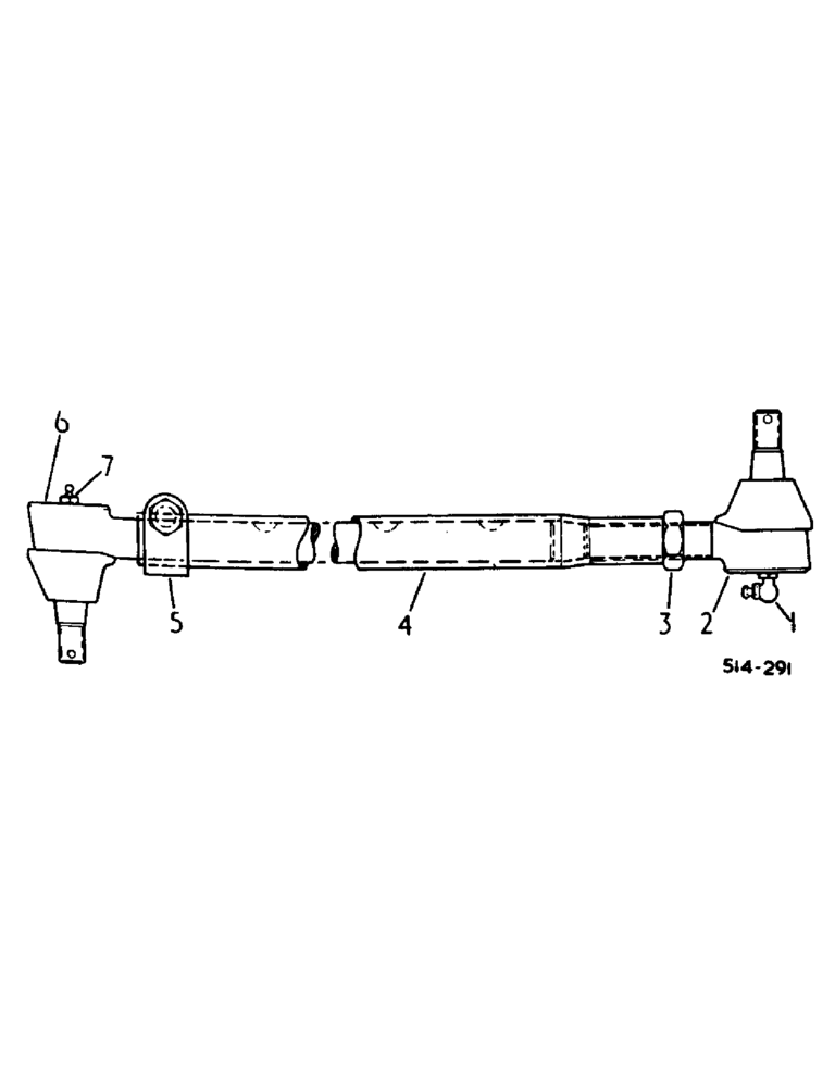 Схема запчастей Case IH 884 - (14-09) - TIE ROD ASSEMBLY, ADJUSTABLE FRONT AXLE, STRAIGHT, 52 TO 80 IN. TREAD, ROW CROP TRACTORS Suspension