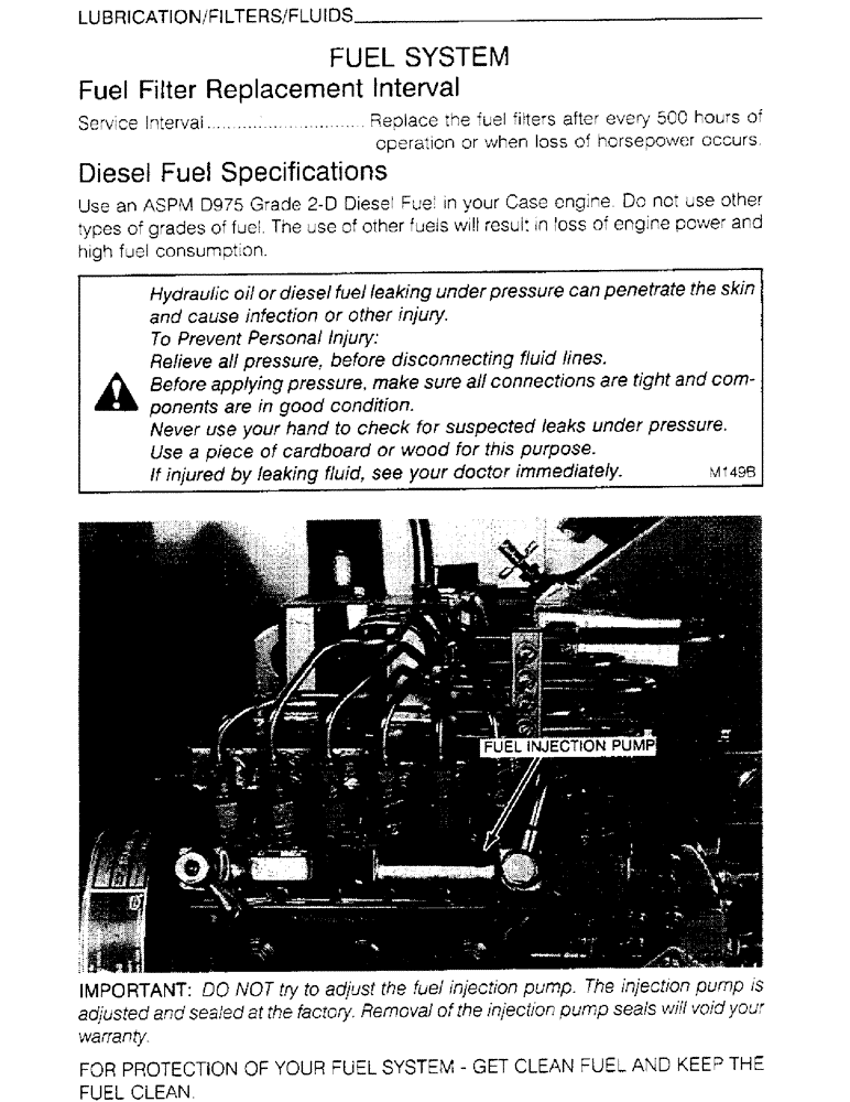 Схема запчастей Case IH 6830TA - (1-22) - LUBRICATION, FILTERS, FLUIDS, FUEL SYSTEM 