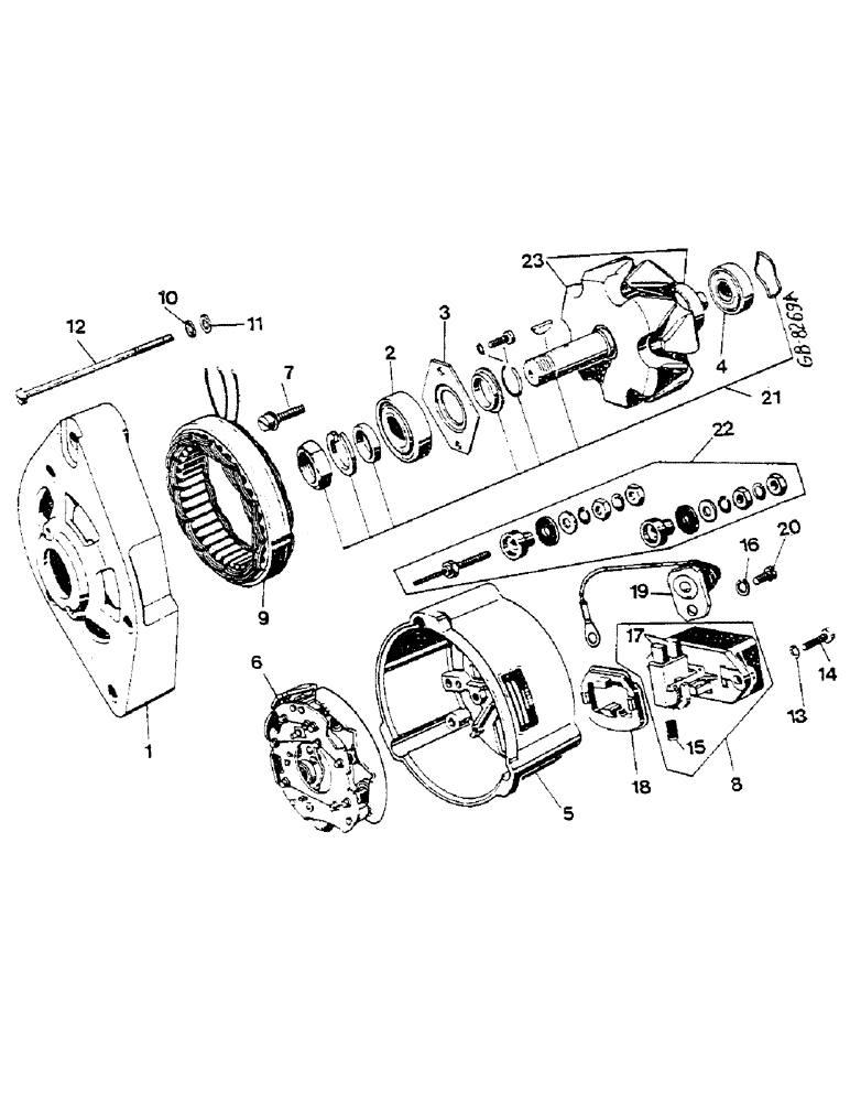 Схема запчастей Case IH D-179 - (09-19) - ALTERNATOR 