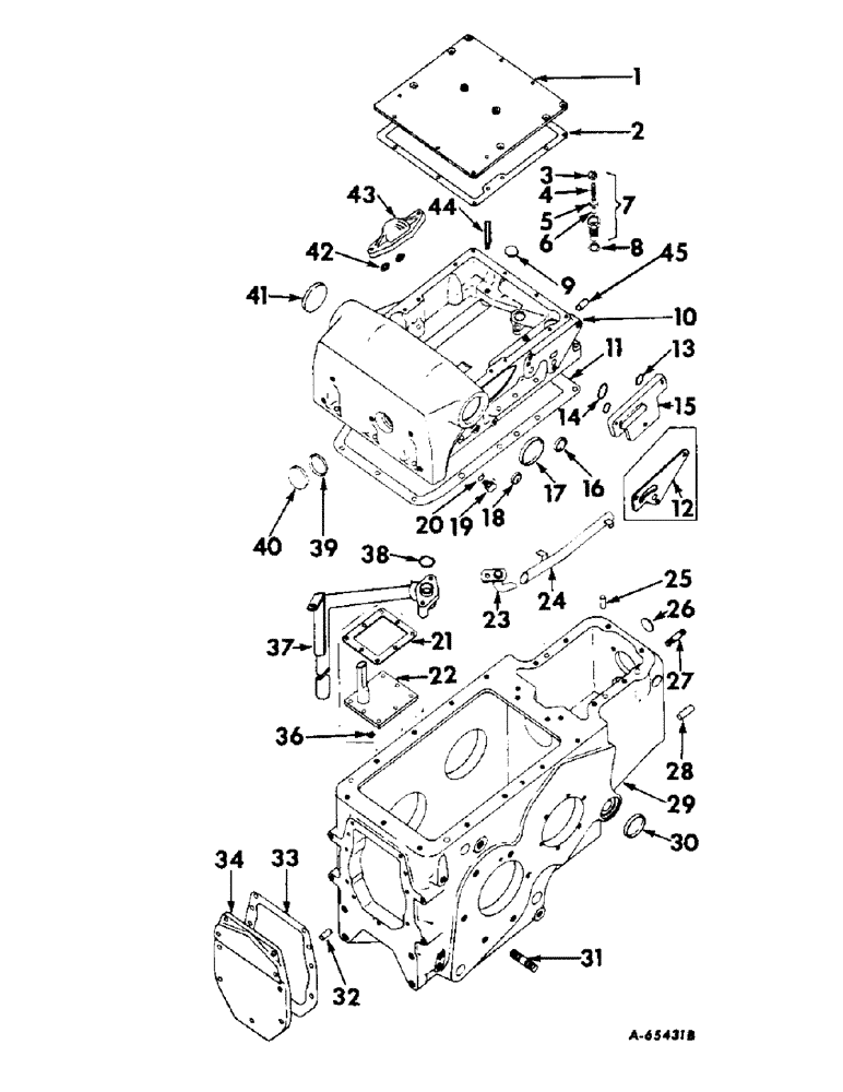 Схема запчастей Case IH 404 - (059) - REAR FRAME AND DRIVING MECHANISMS, REAR FRAME, REAR FRAME COVERS AND CONNECTIONS Rear Frame & Driving Mechanisms