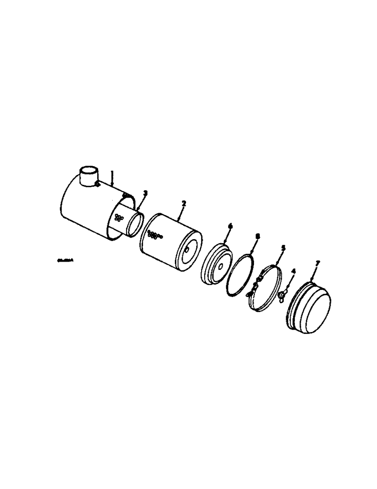 Схема запчастей Case IH 915 - (E-08) - FUEL SYSTEM, AIR CLEANER ASSEMBLY, DONALSON (02) - FUEL SYSTEM