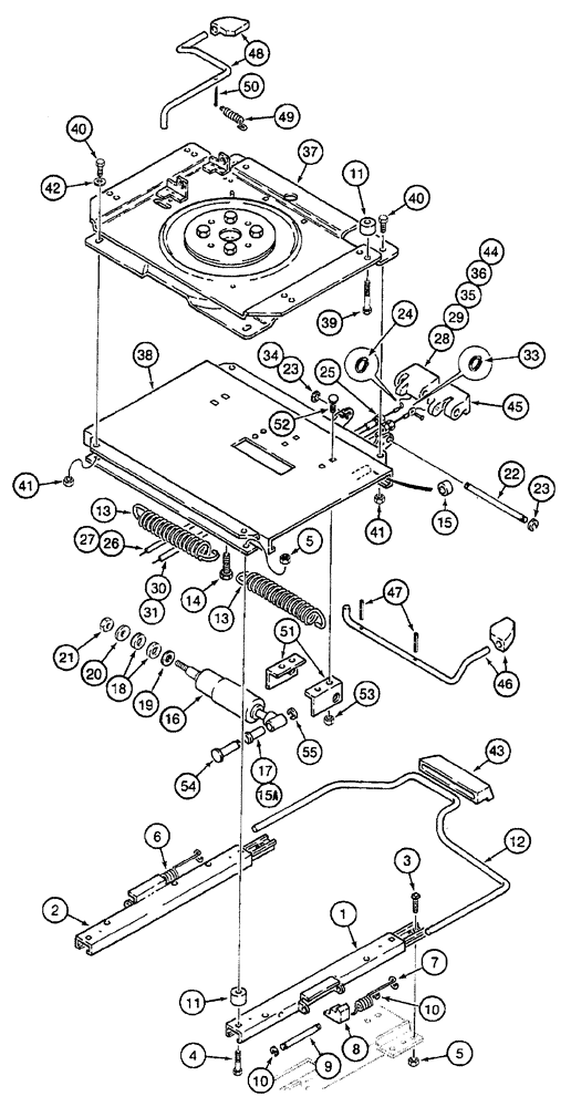 Схема запчастей Case IH 7240 - (9-076) - DELUXE AIR SUSPENSION SEAT, SWIVEL PLATE AND SLIDES, PRIOR TO TRACTOR PIN JJA0061559 (09) - CHASSIS/ATTACHMENTS