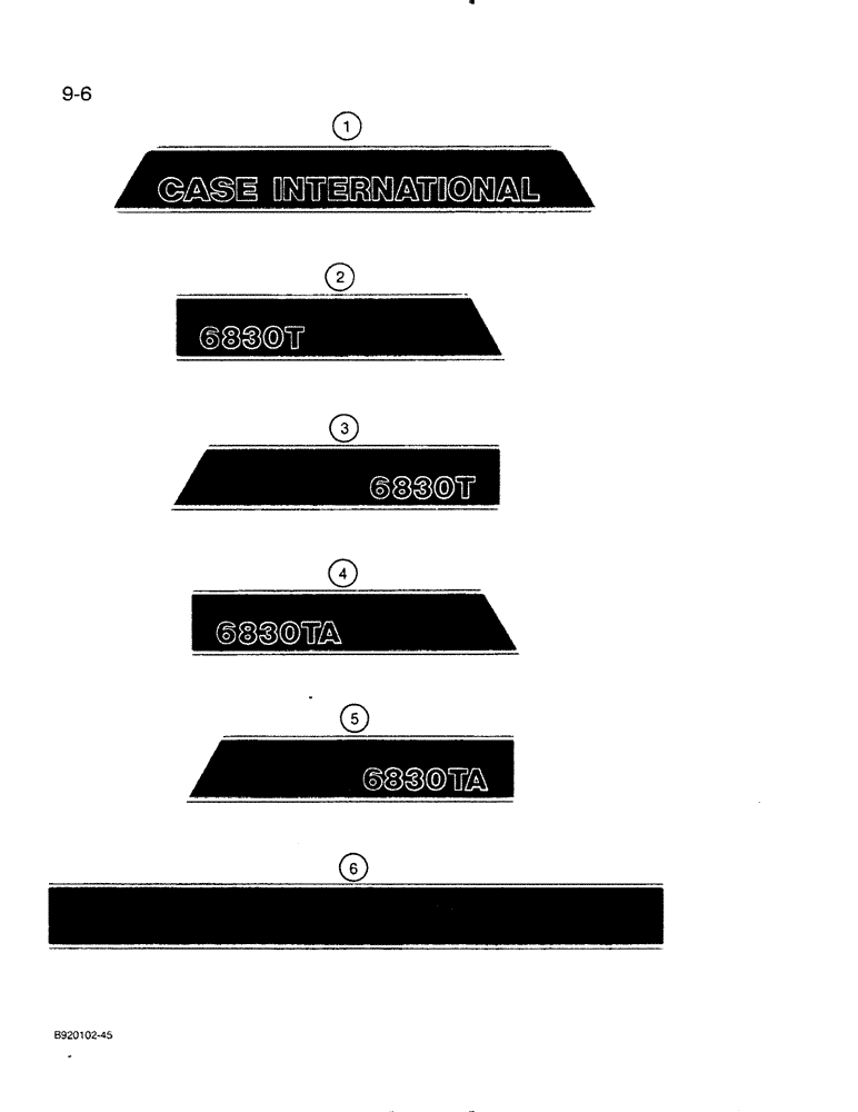 Схема запчастей Case IH 6830T - (5-06) - DECALS 