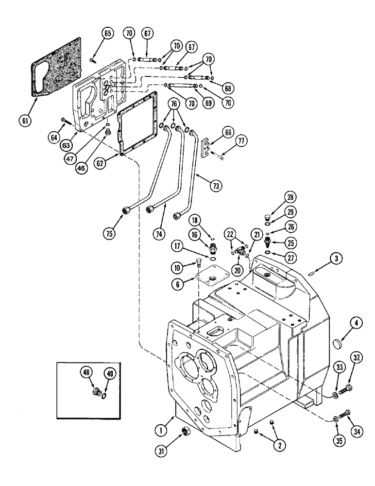 Схема запчастей Case IH 8940 - (6-002) - CLUTCH HOUSING (06) - POWER TRAIN