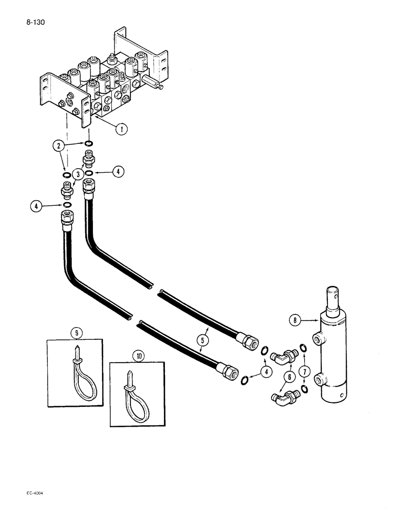 Схема запчастей Case IH 1680 - (8-130) - FEEDER CLUTCH SYSTEM, P.I.N. JJC0117060 AND AFTER (07) - HYDRAULICS