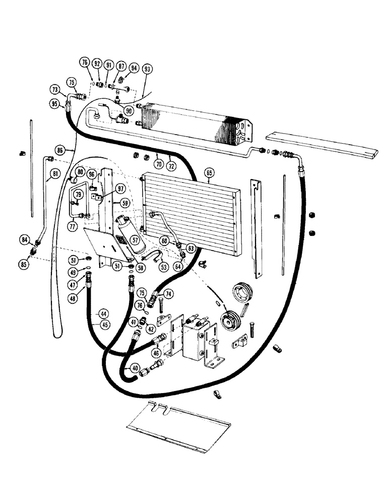 Схема запчастей Case IH 1470 - (189C) - AIR CONDITIONER ASSEMBLY (09) - CHASSIS