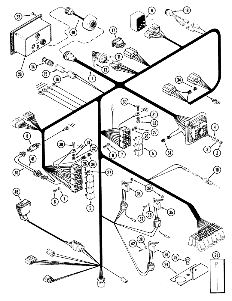 Схема запчастей Case IH 2594 - (4-04) - CAB HARNESS, P.I.N. 9944363 AND AFTER (04) - ELECTRICAL SYSTEMS