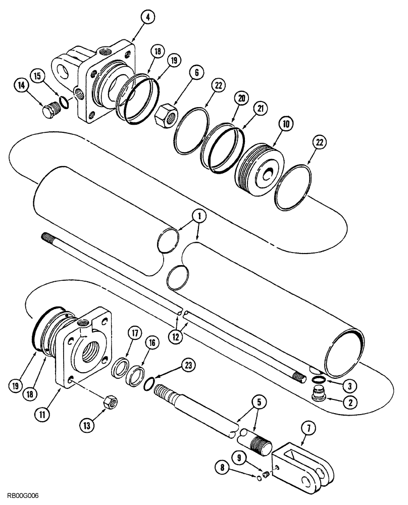 Схема запчастей Case IH 5850 - (08-26) - CYLINDER ASSEMBLY, 1282328C92 (08) - HYDRAULICS