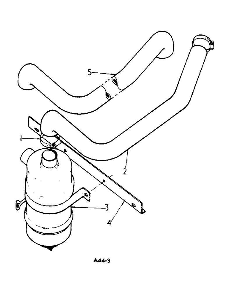 Схема запчастей Case IH 444 - (4-05) - AIR CLEANER AND CONNECTIONS (02) - ENGINE