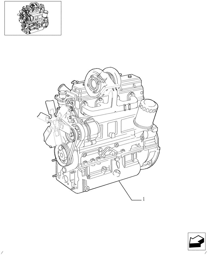 Схема запчастей Case IH JX1095N - (0.02.1) - ENGINE (01) - ENGINE