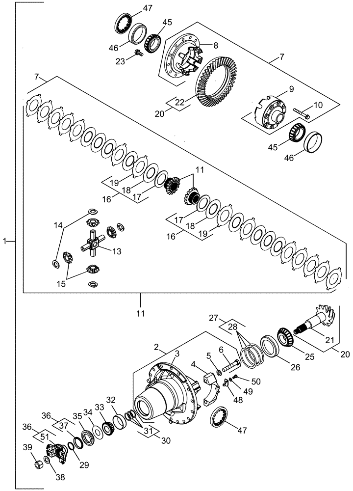 Схема запчастей Case IH MAGNUM 255 - (05-09) - CARRIER AND DIFFERENTIAL - MFD, 12 BOLT HUB, WITHOUT DIFFERENTIAL LOCK (05) - STEERING