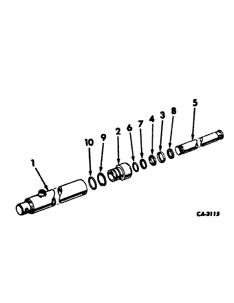 Схема запчастей Case IH 430 - (B-12) - SINGLE ACTING HYDRAULIC RAM CYLINDER 1-1/2 X 8 - 420 AND 430 BLADES 