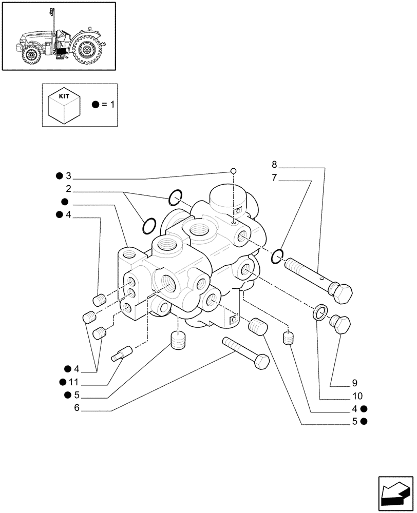 Схема запчастей Case IH JX1075N - (1.33.2[02]) - IDLER CONTROLS (04) - FRONT AXLE & STEERING