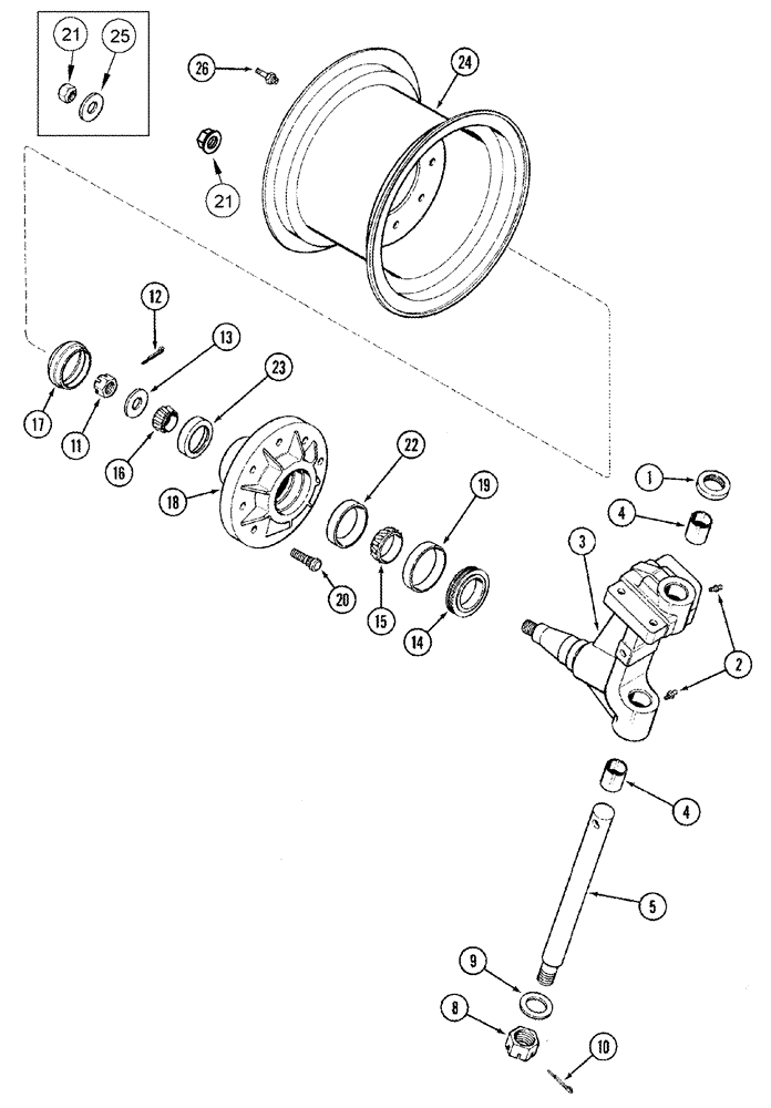 Схема запчастей Case IH 2388 - (05-15) - AXLE, ADJUSTABLE - STEERING KNUCKLE, HUB AND WHEELS (11) - TRACKS/STEERING