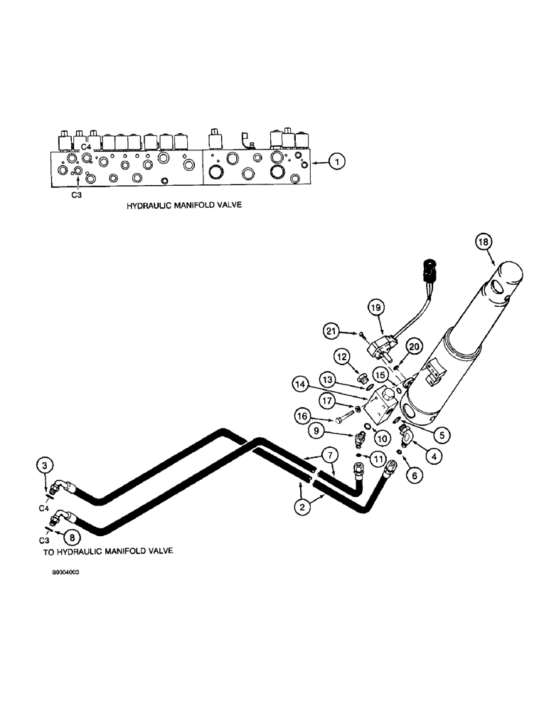 Схема запчастей Case IH 2055 - (8-24) - DRUM TILT SYSTEM (07) - HYDRAULICS