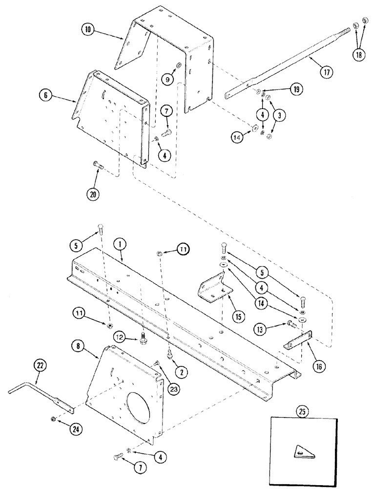 Схема запчастей Case IH 2366 - (09A-04) - SEPARATOR - JACKSHAFT SUPPORT (13) - FEEDER