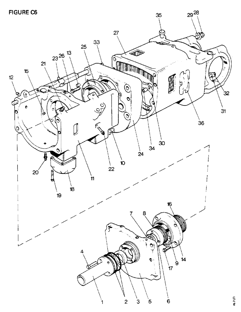 Схема запчастей Case IH 1410 - (C06-1) - GEARBOX, GEARBOX ASSEMBLIES, [A] 1412, 1412Q, 1412SK, [B] 1412G Gearbox