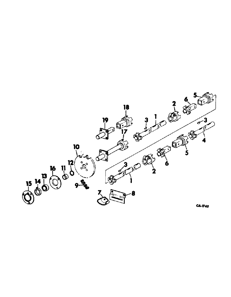 Схема запчастей Case IH 764 - (N-28) - GATHERER DRIVE (58) - ATTACHMENTS/HEADERS