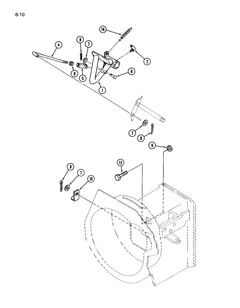 Схема запчастей Case IH 265 - (6-10) - INCHING PEDAL, CONSTANT MESH TRANSMISSION (06) - POWER TRAIN