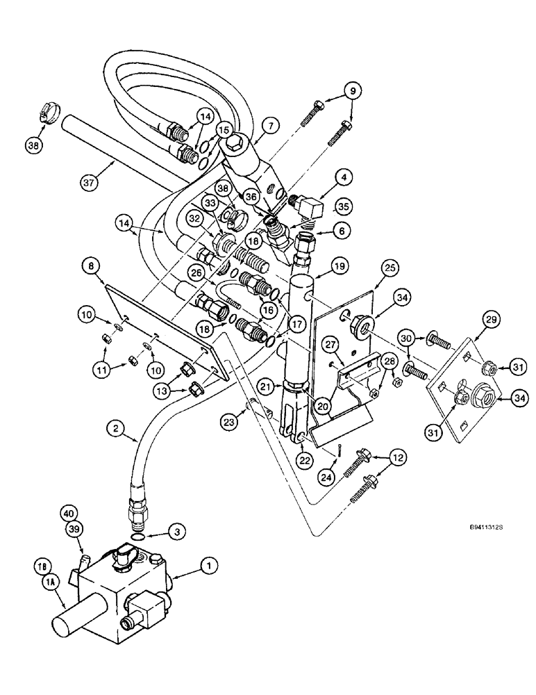 Схема запчастей Case IH 2188 - (8-54) - UNLOADER CLUTCH SYSTEM (07) - HYDRAULICS