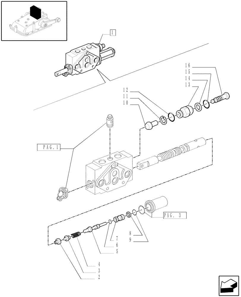 Схема запчастей Case IH JX1070C - (1.82.7/09D[02]) - DOUBLE - ACTING EXTERNAL CONTROL VALVE WITH FLOAT AND AUTOMATIC CUTOUT - D5484 (07) - HYDRAULIC SYSTEM