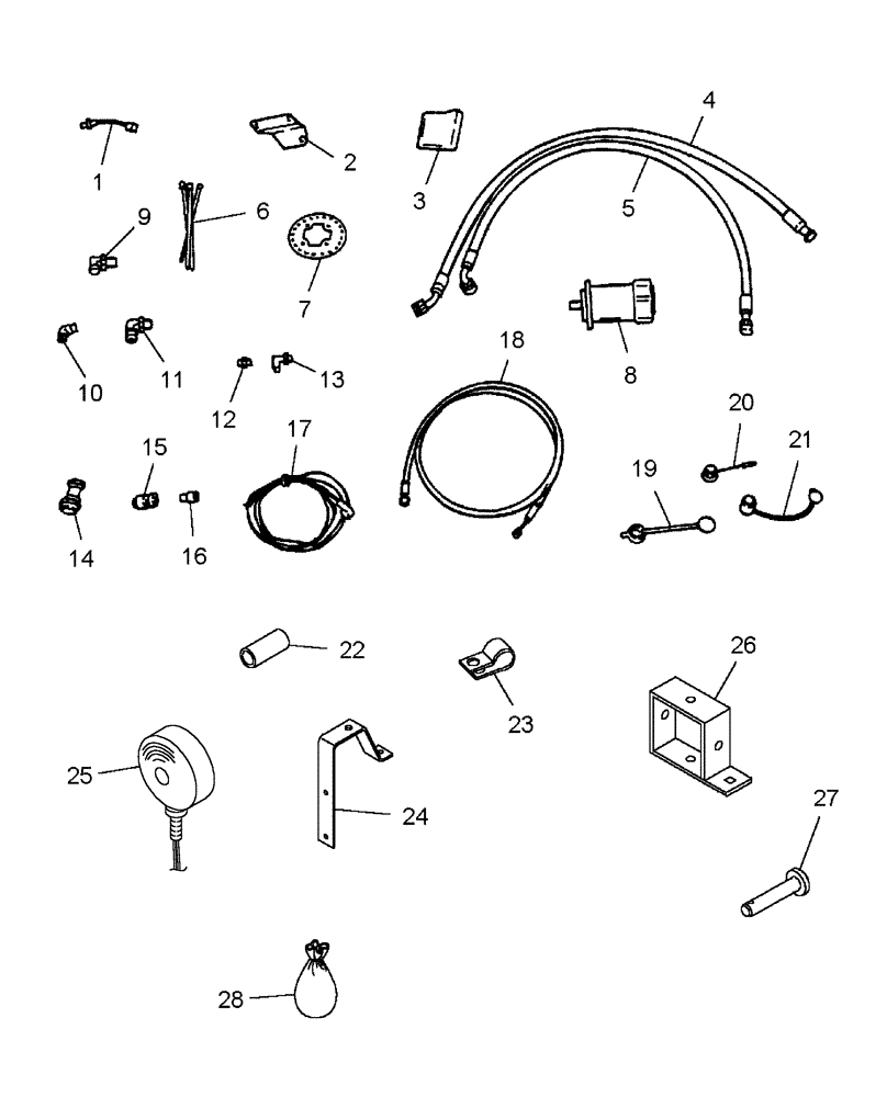 Схема запчастей Case IH WDX1701 - (038A) - SICKLE HEADER ADAPTER KIT - WDX1701, (PRIOR TO PIN HAJ0015090), HDX SERIES HEADERS (88) - ACCESSORIES