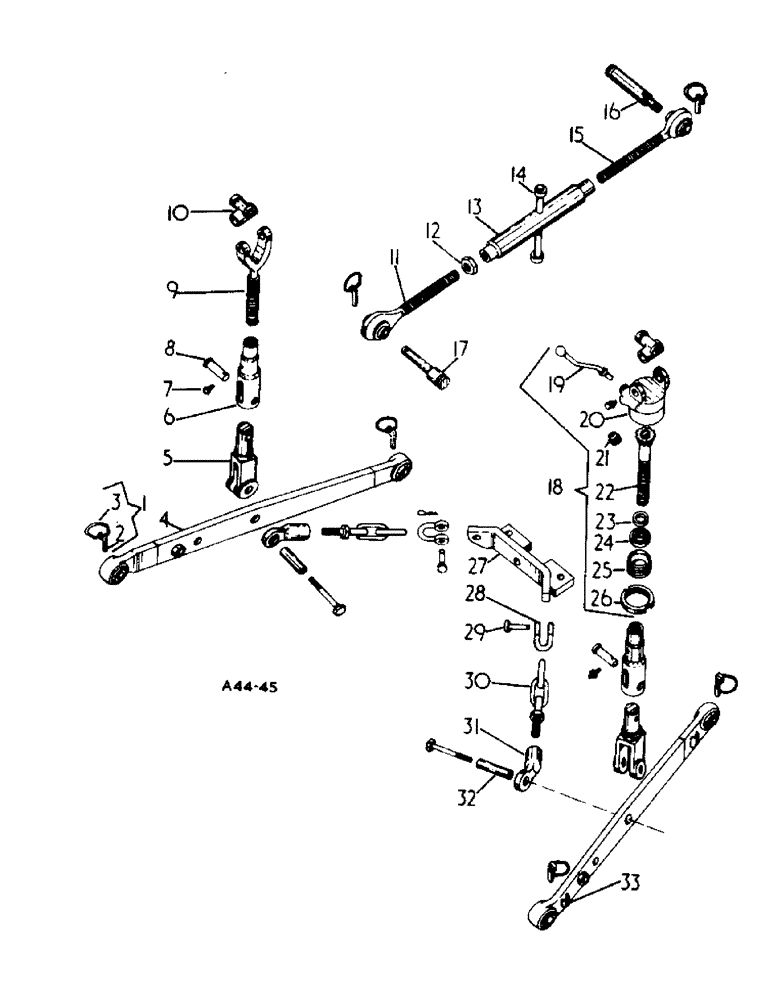 Схема запчастей Case IH 2300 - (6-13) - ATTACHMENTS, THREE POINT LINKAGE ATTACHMENT, U.S.A. AND CANADIAN MARKET Attachments