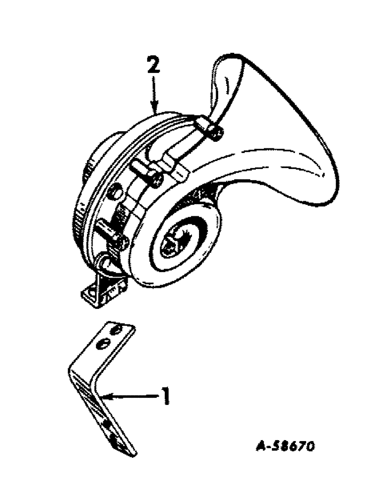 Схема запчастей Case IH 560 - (123) - ELECTRICAL SYSTEM, ELECTRIC HORN (06) - ELECTRICAL SYSTEMS