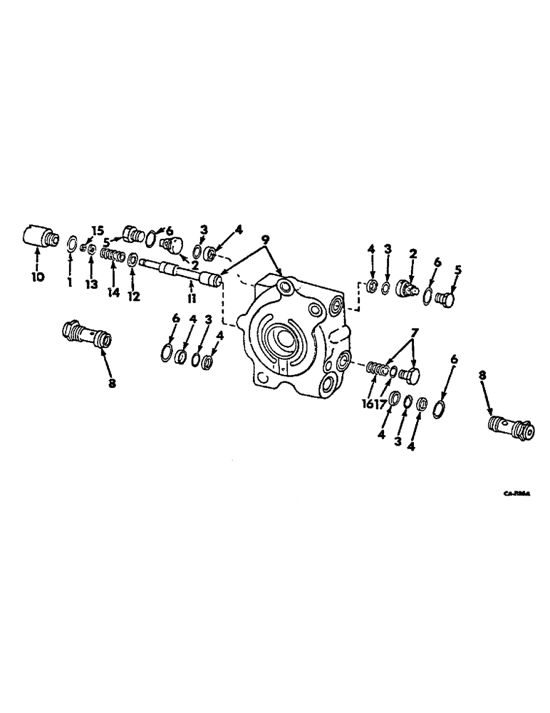 Схема запчастей Case IH 2500 - (07-015) - CENTER SECTION VALVE (04) - Drive Train