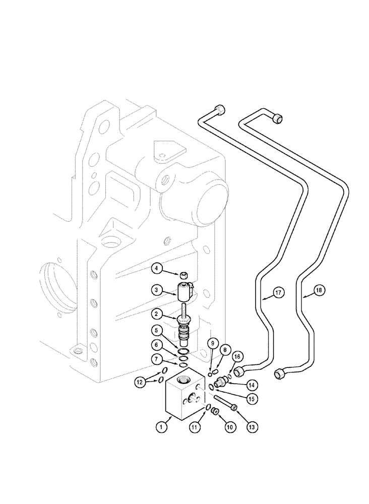 Схема запчастей Case IH MX110 - (08-15) - P.T.O. VALVE AND LINKAGE (08) - HYDRAULICS