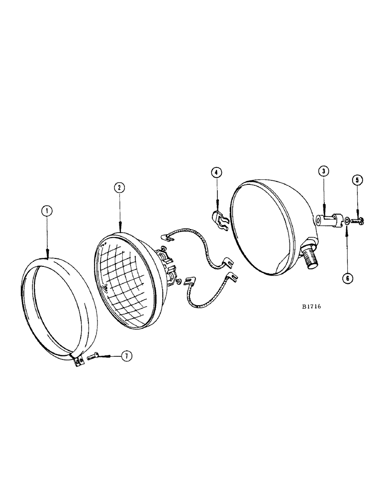 Схема запчастей Case IH 960 - (268) - F82077 HEAD LAMP (55) - ELECTRICAL SYSTEMS