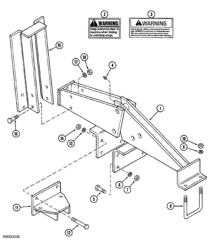 Схема запчастей Case IH 5850 - (09-32) - FRONT WING LIFT HINGE, FLAT FOLD, RIGID, 19 FOOT THROUGH 23 FOOT WIDE (09) - CHASSIS