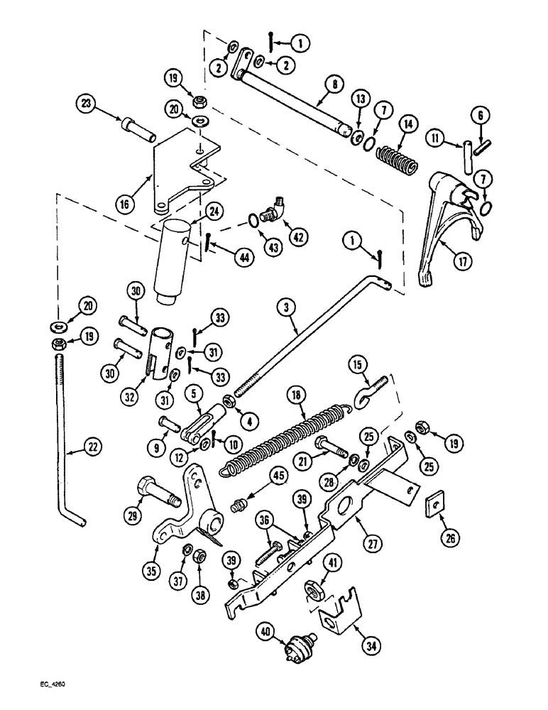 Схема запчастей Case IH 4240 - (6-096) - DIFFERENTIAL LOCK, TRACTOR WITH CAB (06) - POWER TRAIN