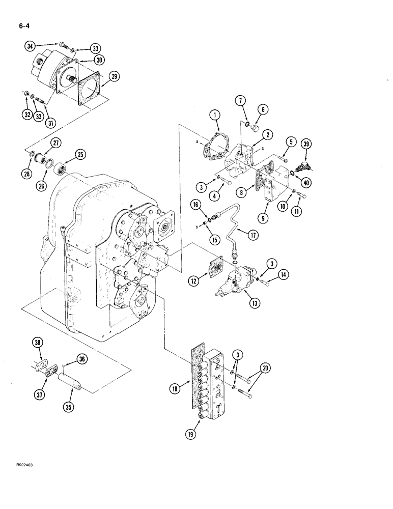 Схема запчастей Case IH 9210 - (6-004) - TRANSMISSION ASSEMBLY (06) - POWER TRAIN