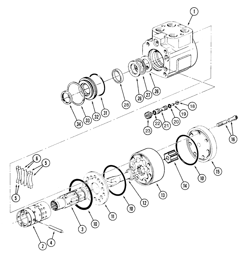 Схема запчастей Case IH MX270 - (05-05[A]) - STEERING HAND PUMP ASSEMBLY, MX240, MX270 - N.A. ONLY (05) - STEERING