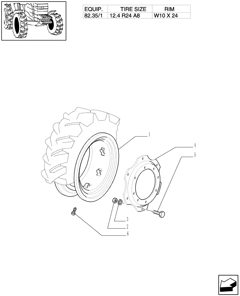 Схема запчастей Case IH JX90 - (82.00[07]) - DRIVING WHEELS - 4WD (11) - WHEELS/TRACKS