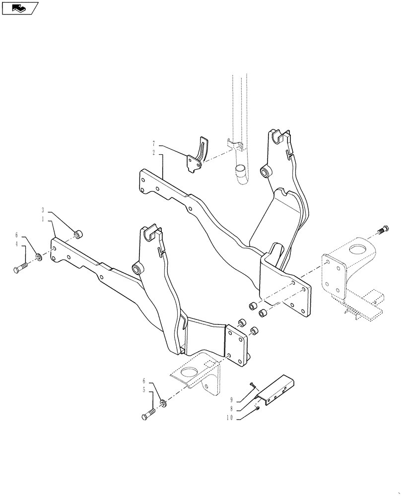 Схема запчастей Case IH L560 - (82.100.07) - SUBFRAME SET, FARMALL 70, 80 - 730877006 (82) - FRONT LOADER & BUCKET