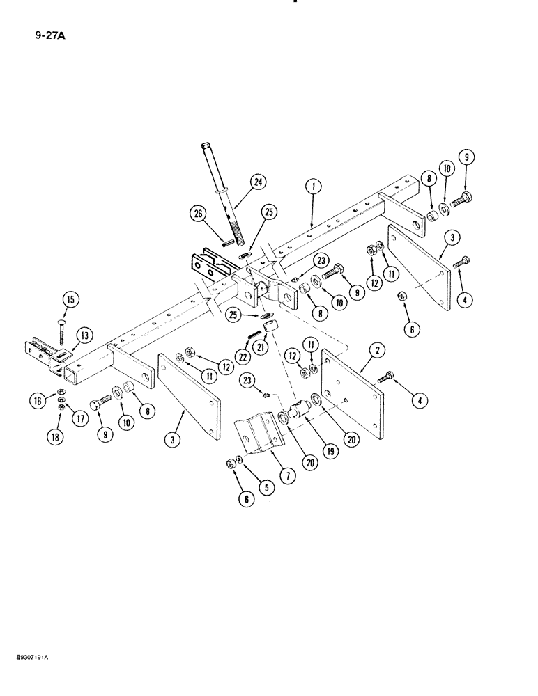 Схема запчастей Case IH 5400 - (9-044) - ROCKSHAFT, MULCH-TILL AND NO-TILL, WITH 7-1/2 IN ROW SPACING (GRAIN DRILLS BSN CKB0030000) (09) - CHASSIS