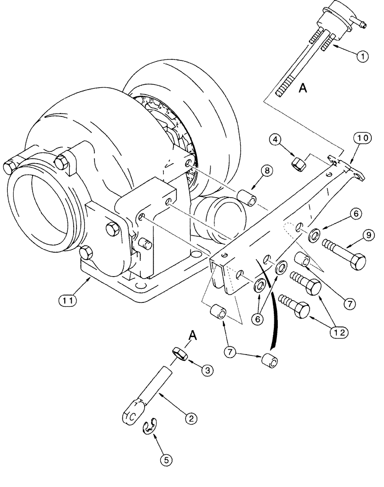 Схема запчастей Case IH 420 - (02-10) - WASTEGATE ACTUATOR (01) - ENGINE