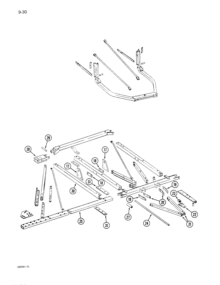 Схема запчастей Case IH 6300 - (9-030) - HITCH THREE DRILL HEAVY DUTY, CONTINUED ON (09) - CHASSIS/ATTACHMENTS