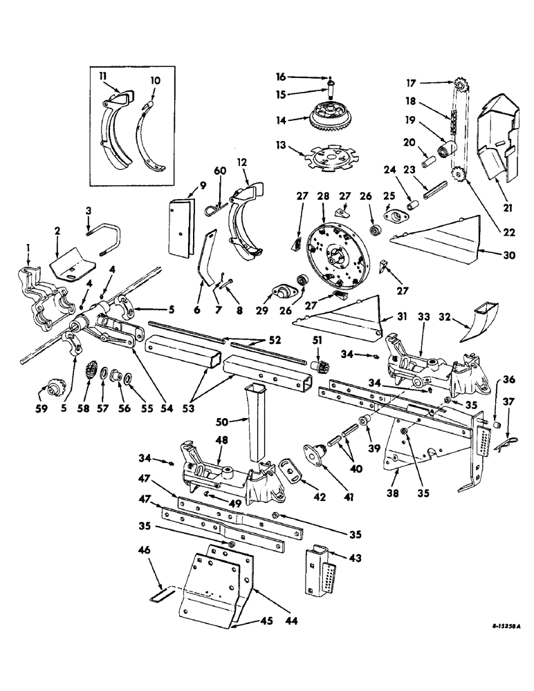 Схема запчастей Case IH 455 - (G-08) - HILL DROP AND DRILL UNIT, ONE PER ROW 