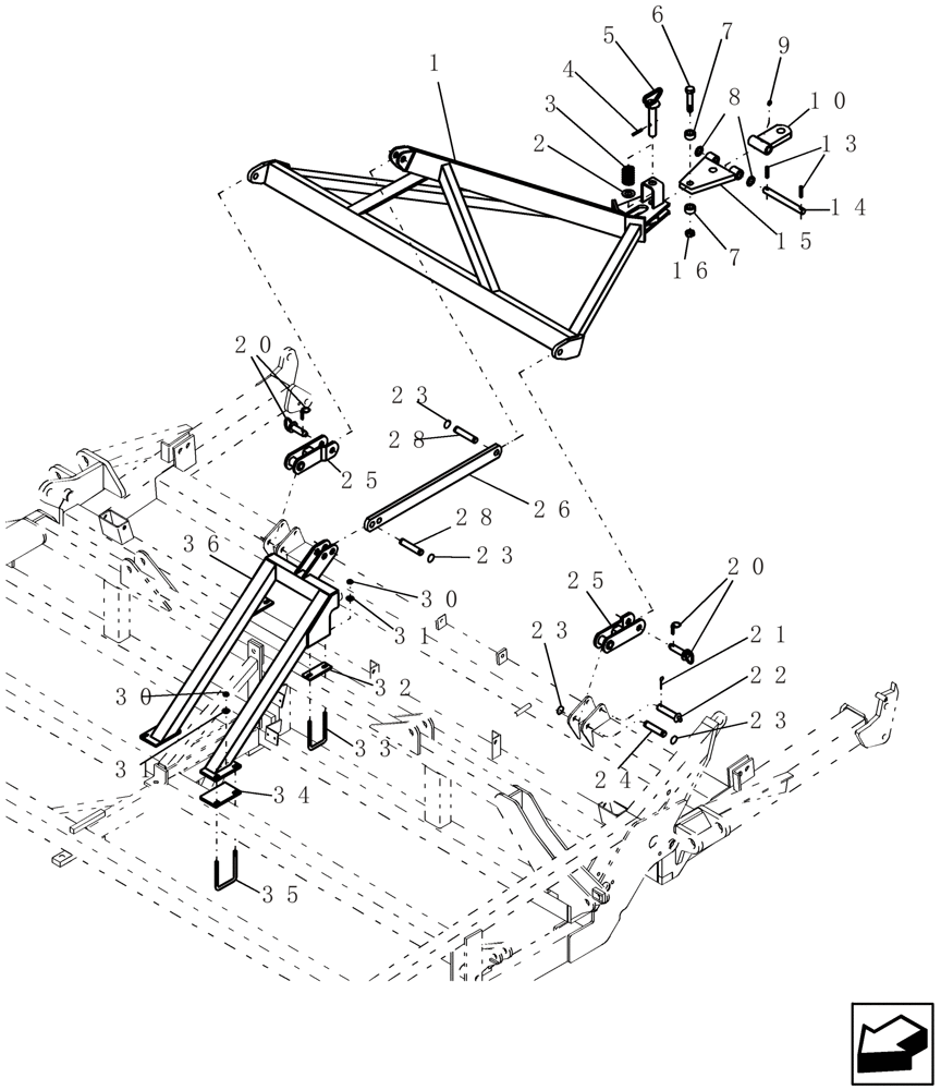 Схема запчастей Case IH 400 - (39.110.03) - AUXILIARY TOW HITCH (39) - FRAMES AND BALLASTING