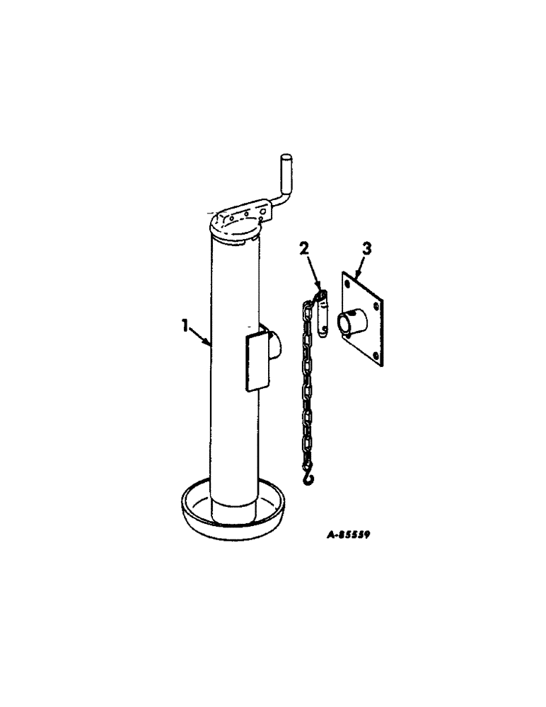 Схема запчастей Case IH 400 - (K-14) - JACK ATTACHMENT, 1966 AND SINCE 