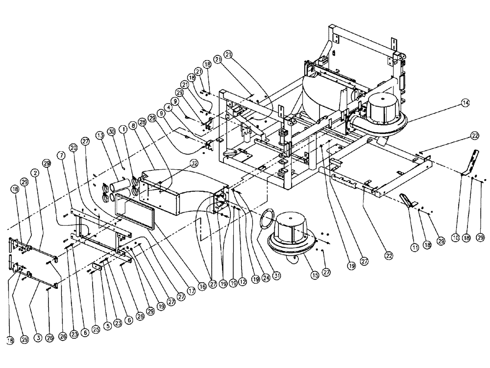 Схема запчастей Case IH FLX810 - (01-017) - AIR SYSTEM GROUP Basic Unit