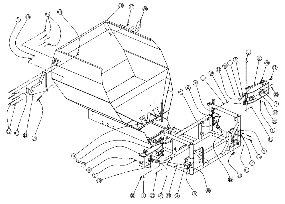 Схема запчастей Case IH 437 - (04-001) - BOOM FOLD PARTS Boom Group