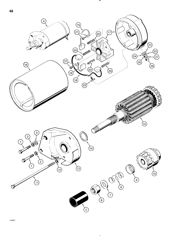 Схема запчастей Case IH 1816C - (048) - STARTER (04) - ELECTRICAL SYSTEMS