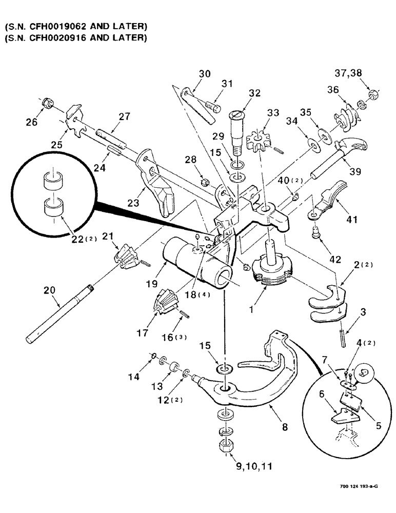 Схема запчастей Case IH 8520 - (6-26) - KNOTTER (TWINE) HEAD ASSEMBLY (HFI) (S.N. CFH0019062 AND LATER), (S.N. CFH0020916 AND LATER) (14) - BALE CHAMBER