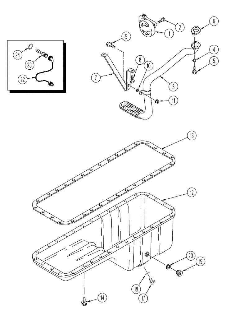 Схема запчастей Case IH FLX4510 - (02-041) - OIL PUMP AND OIL PAN, FLX4010 (01) - ENGINE