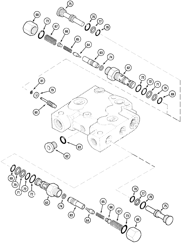 Схема запчастей Case IH MX150 - (08-35) - REMOTE CONTROL VALVE (35) - HYDRAULIC SYSTEMS